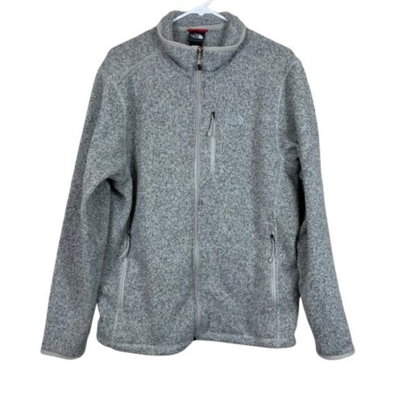 The North Face Men’s Full Zip Heather Gray Jacket Large Heritagewear Sporty - Picture 1 of 9